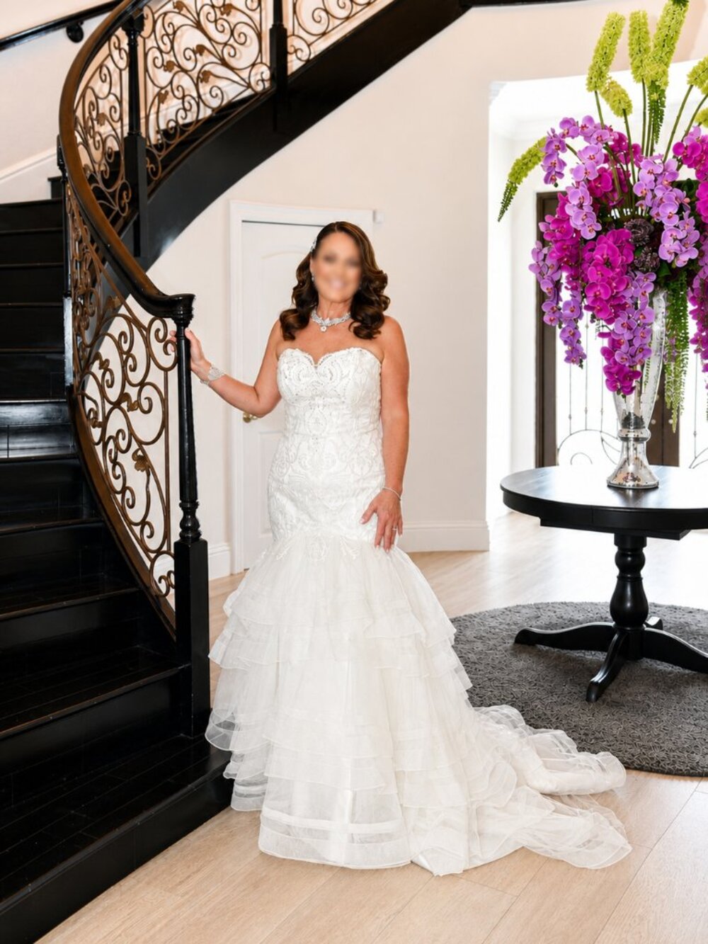 Custom Couture Mermaid Wedding Dress |Ivory | Sweetheart |Professionally Clean - Picture 8 of 10